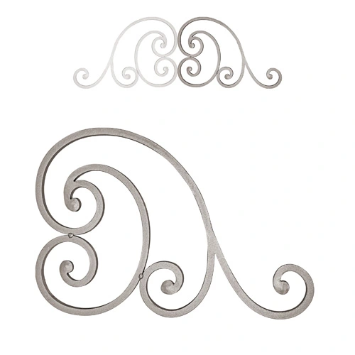 Steel Sign Scroll Forged Steel Gate Crest Scroll