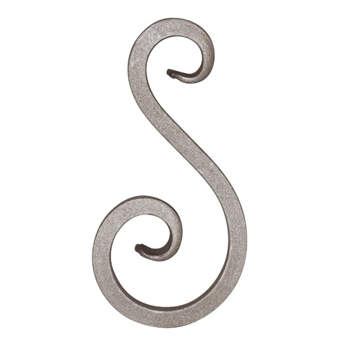 Steel Sign Scroll Steel S Scroll with Hand Forged Ends