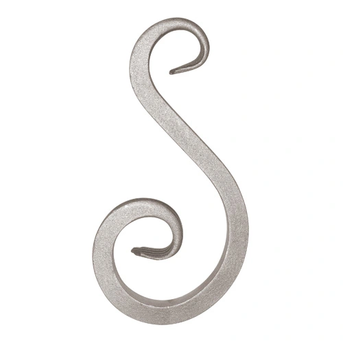 Steel Sign Scroll Forged Steel S Scroll, 4-1/2