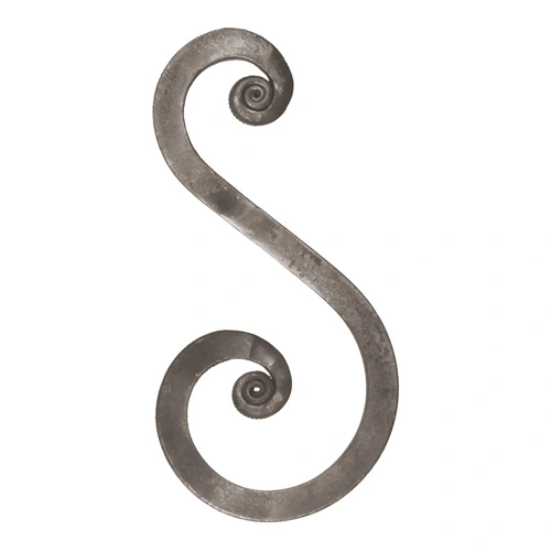 Steel Sign Scroll Forged Steel S Scroll. 5-7/8