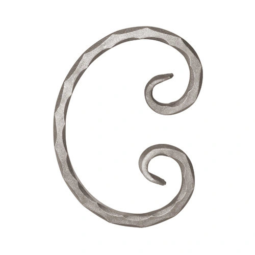 Forged Steel C Scroll, 5-3/4" W, 7-1/2" H, 1.45 lbs