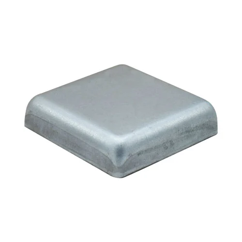 1-1/2" plain square pressed steel post cap