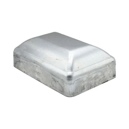 Pressed Steel Rounded Rectangular Post Cap. Fits Over 3"x2"