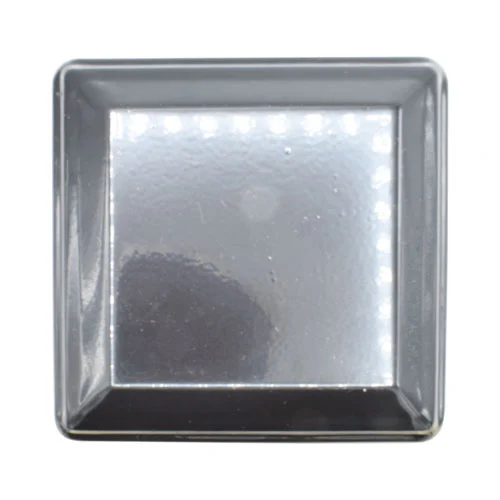 4" Square Powder Coated Black Pressed Steel Post Cap